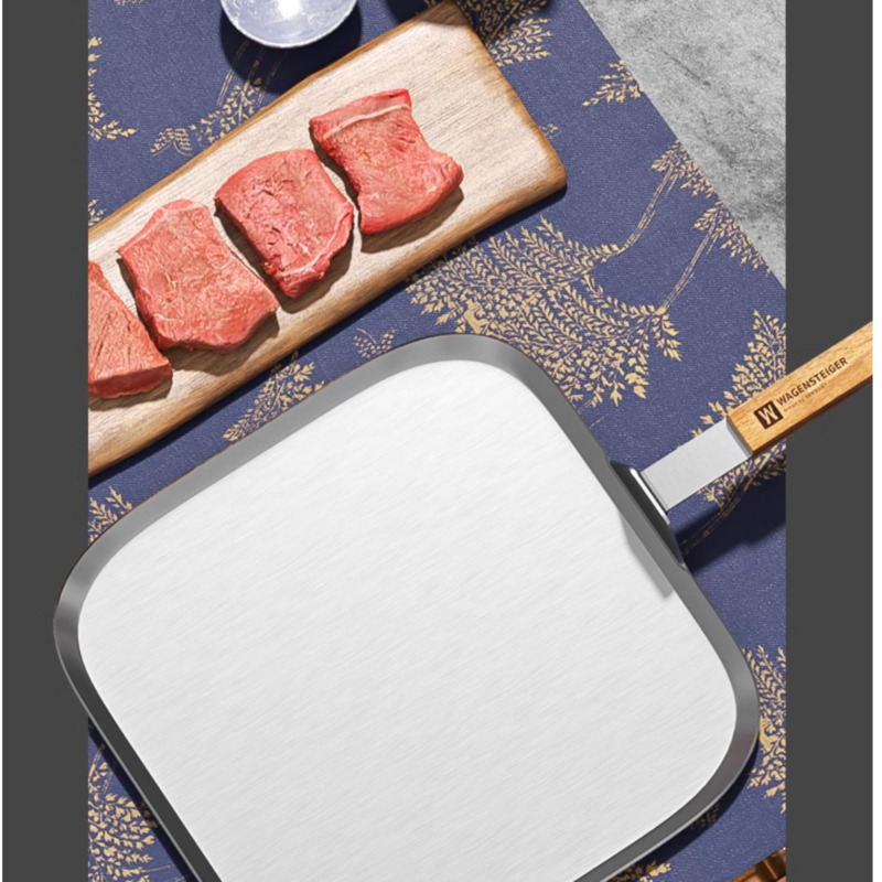 루룩 스토어 두꺼운 스테인리스 스틸 사각 플랫 팬 무코 - Home Cooking Steak 리뷰 및 가격