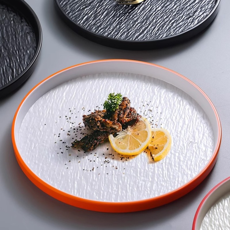 현대 라운드 스톤 멜라민 스테이크 파스타 접시 일본 구 - Home Cooking Steak 리뷰 및 가격